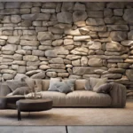Visualización del efecto de decoración de piedra de poliuretano.