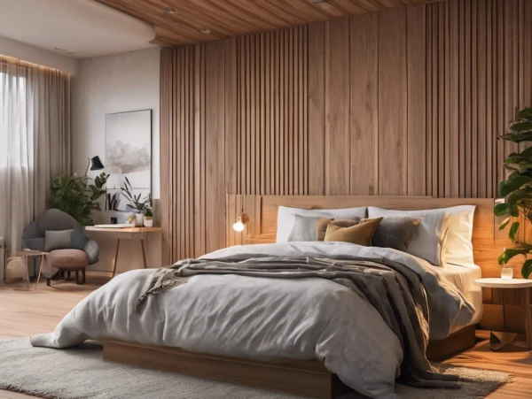 WPC Interior Wall Panel for Bedroom design