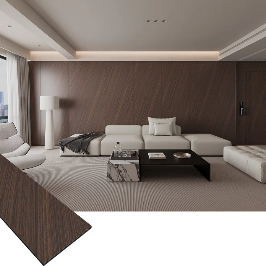 Bamboo charcoal wall panel with wood grain surface — view 5