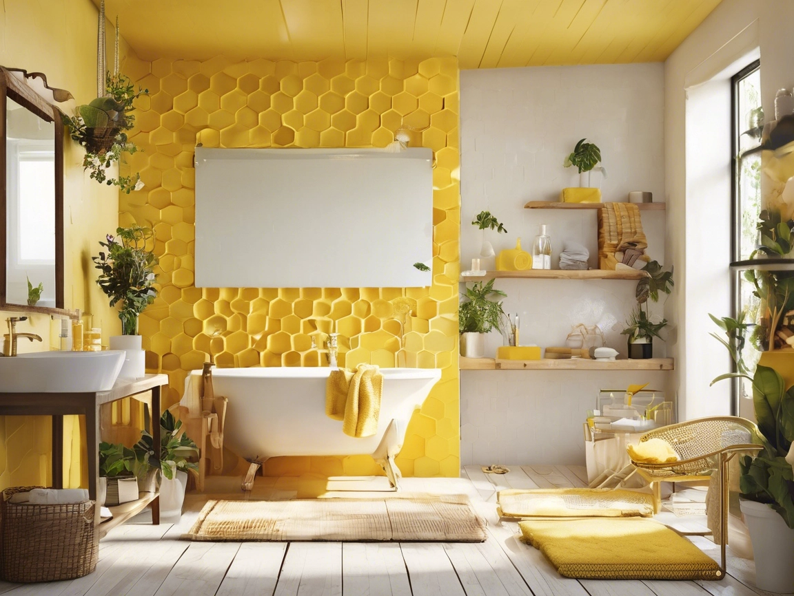 Unique Yellow Bathroom Design Ideas
