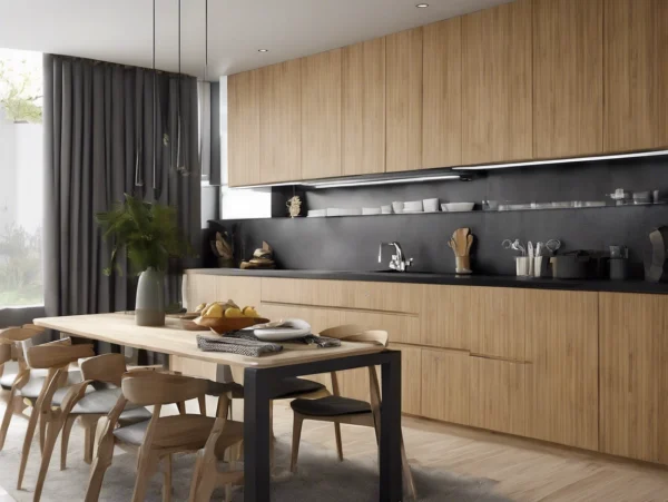 Bamboo Charcoal Wood Veneer Stylish durable