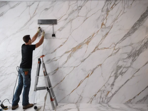 Easy Installation of UV Marble Sheet