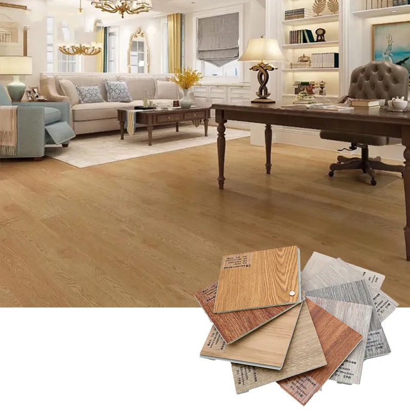 SPC rigid core flooring plank installed in a showroom