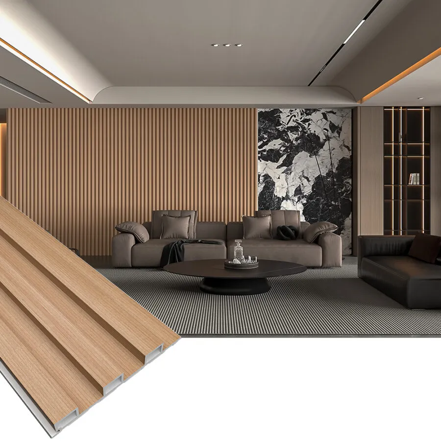 WPC wall panel with wood grain finish CTWPC-17816 — view 3