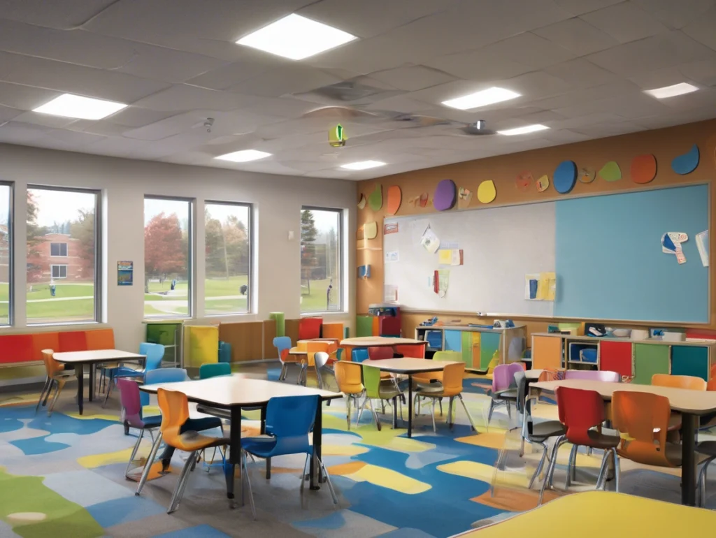 Sound-absorbing materials used in schools