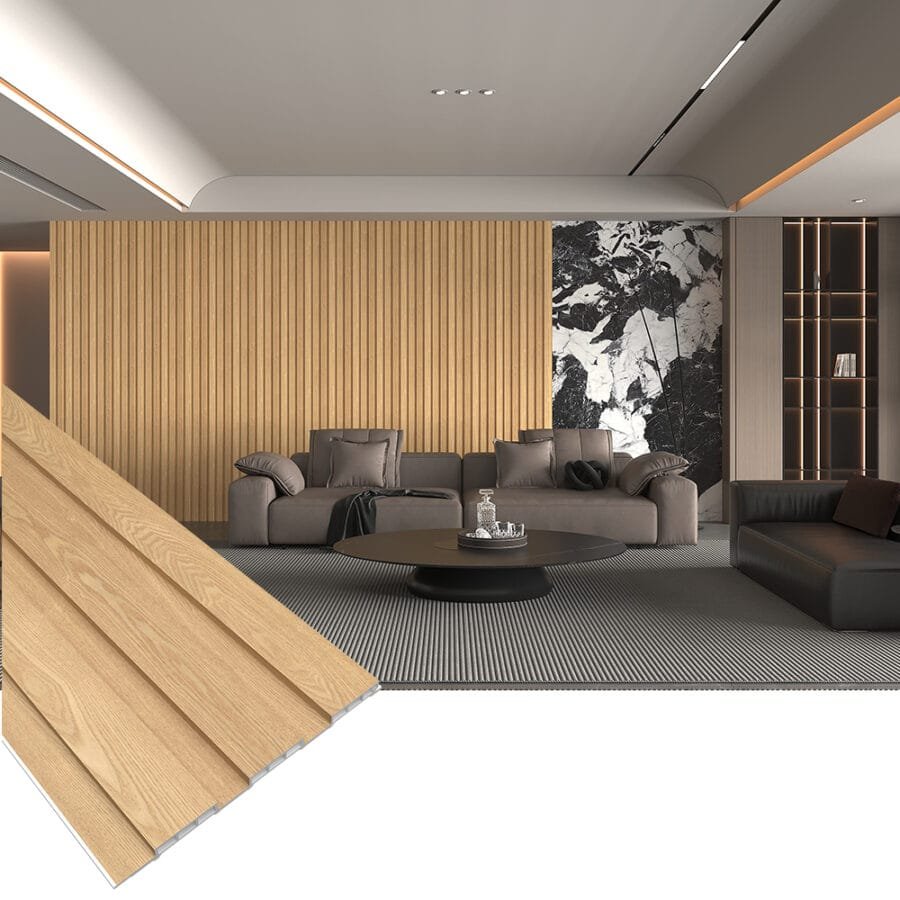 Panel de pared interior WPC imitación madera real WPC-20312