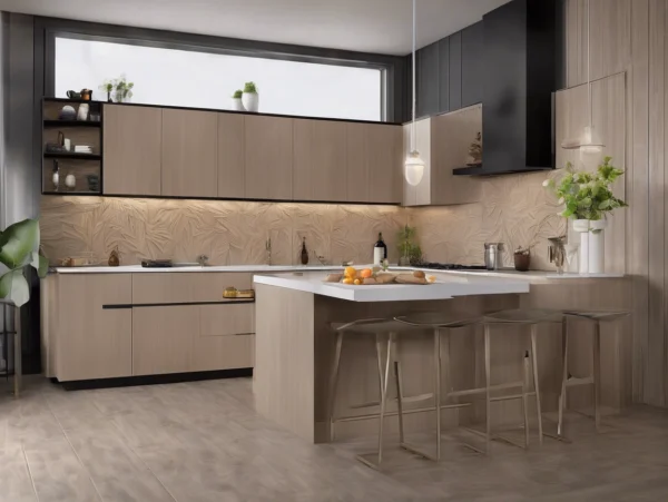 Use WPC wall panel to decorate the kitchen