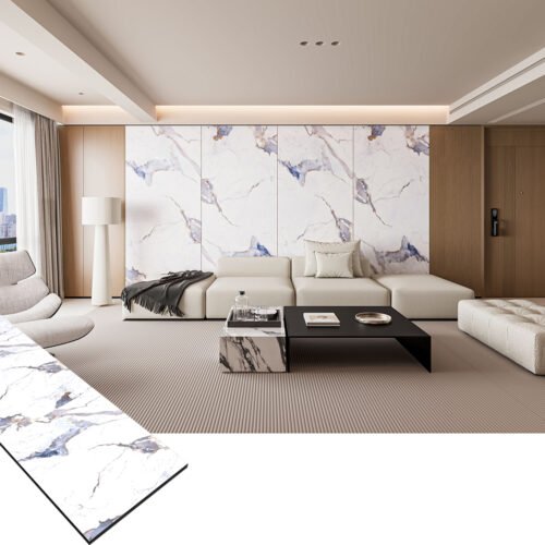 PET Stone Series Bamboo Charcoal Wall Panel Wood Veneer