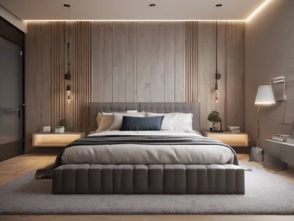 WPC Interior Wall Panel for Bedroom