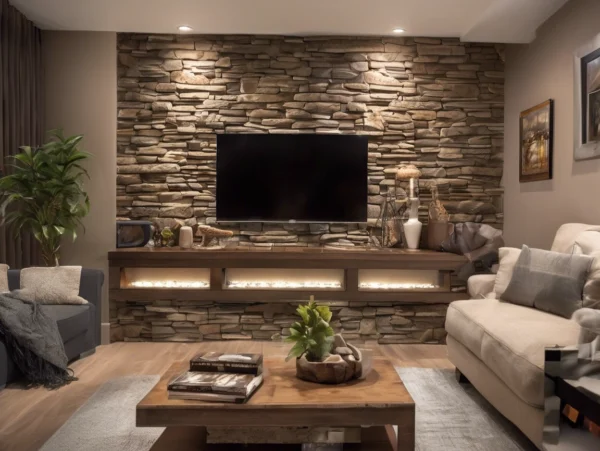 How to Decorate an Interior Accent Wall with Pu Stone Panel