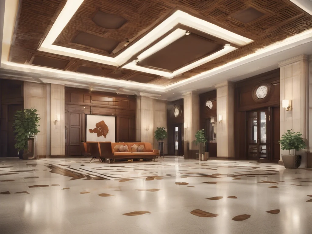 WPC ceiling design for the lobby