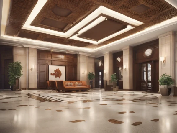 WPC ceiling design for the lobby