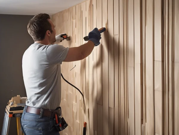 How to install textured wall paneling?