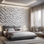 What is the effect of 3D decorative wall panels in the bedroom