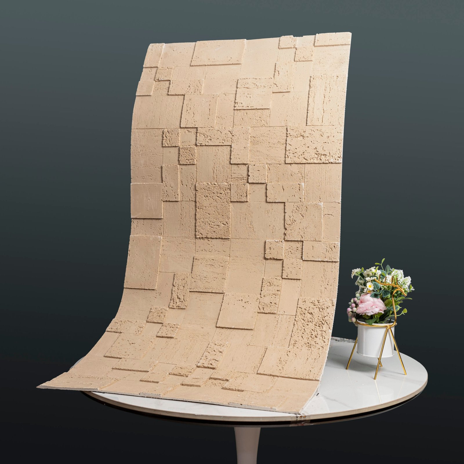 Panel de pared de piedra blanda impermeable para oficina, image size:1600x1600