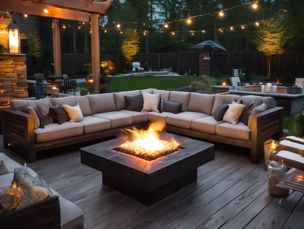 Outdoor Deck Fire Pit Design Ideas and Inspiration