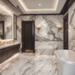 PVC Marble Wall Sheets for Luxury Apartment Interior Decoration