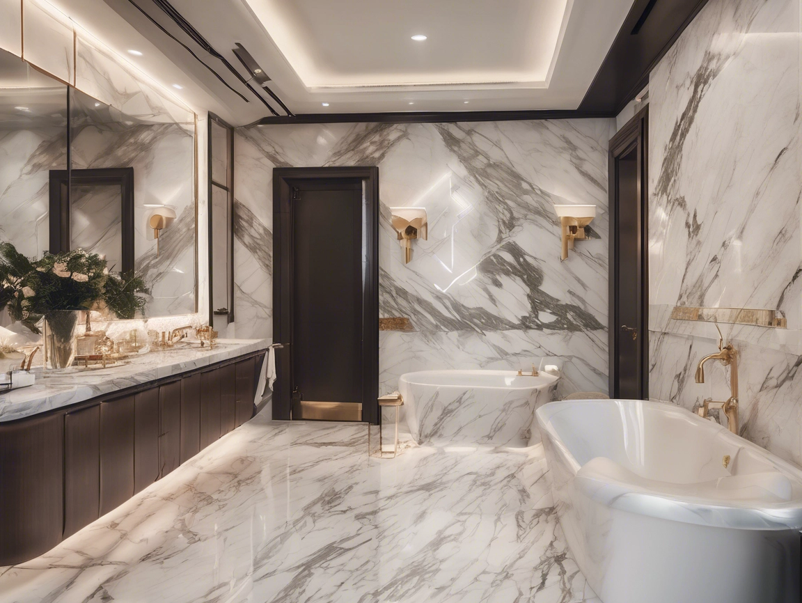 PVC Marble Wall Sheets for Luxury Apartment Interior Decoration