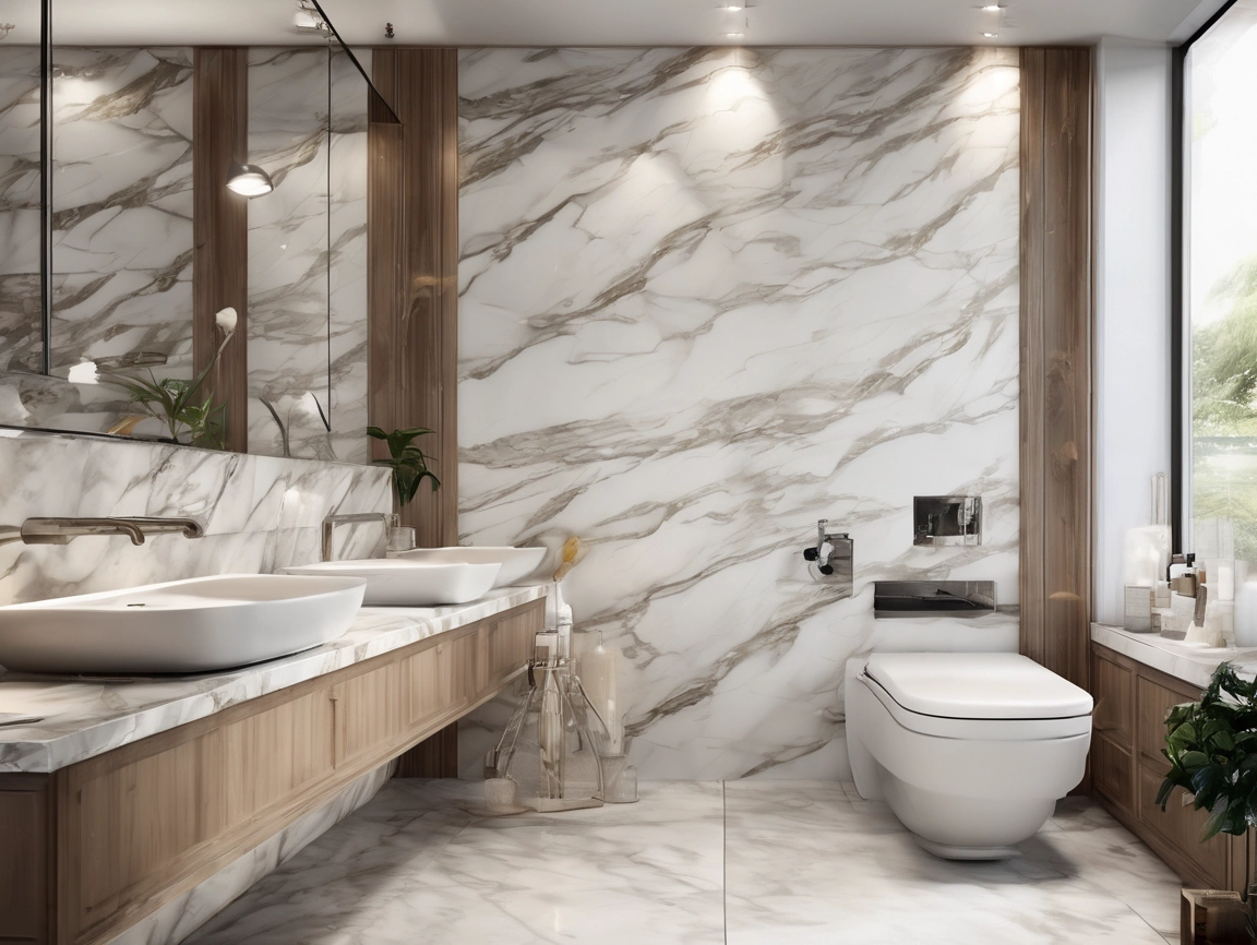 Interior Room Decoration Waterproof Wall Board UV Marble Sheet