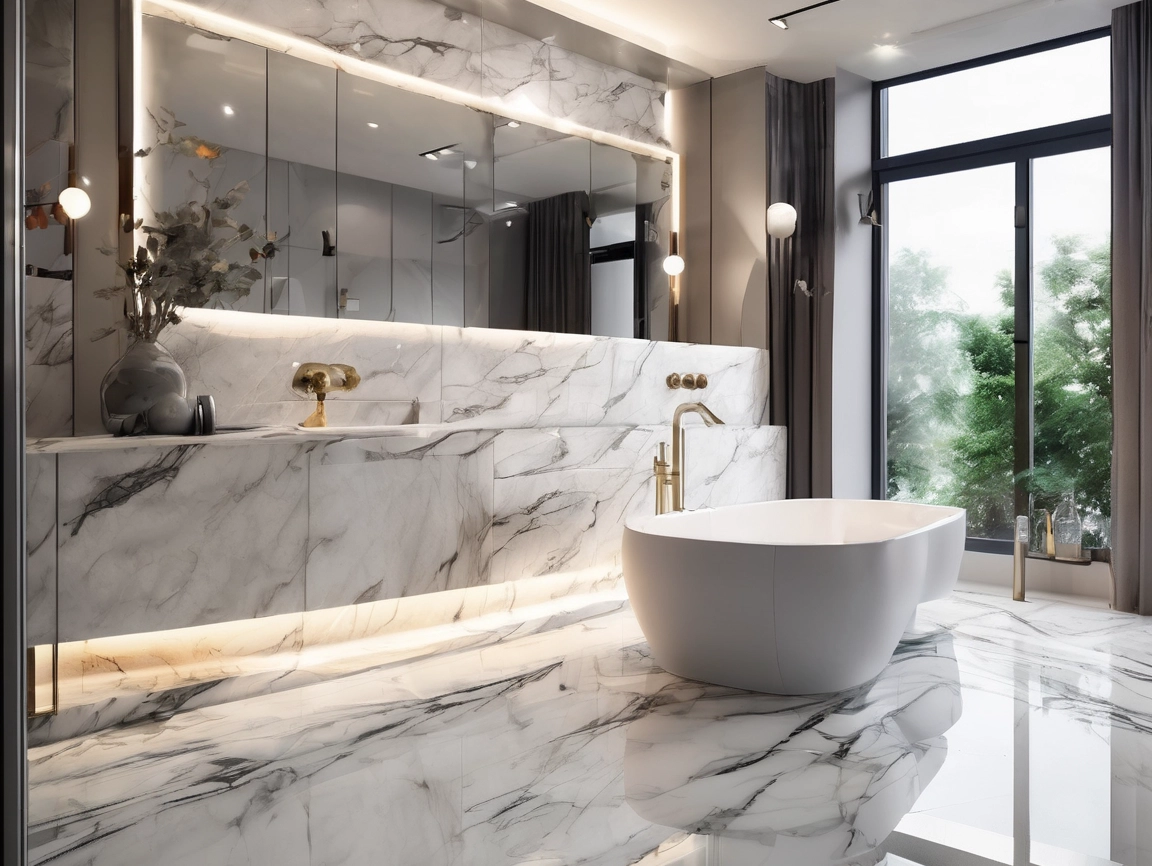 Waterproof/fireproof Feature and PVC UV Marble Sheet