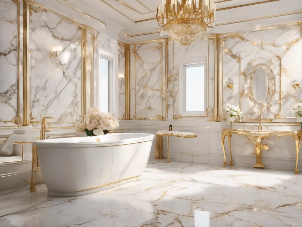 4x8ft 3mm waterproof plastic sheets marble plate white gold UV