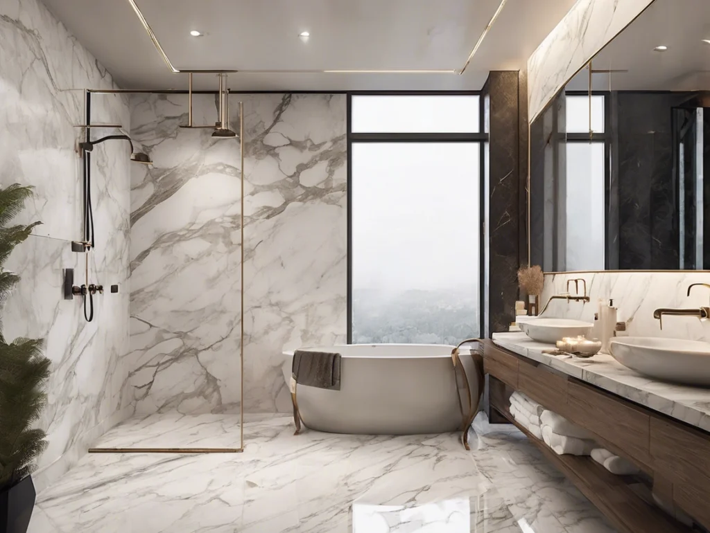 Waterproof marble board 3mm pvc uv board wall decoration