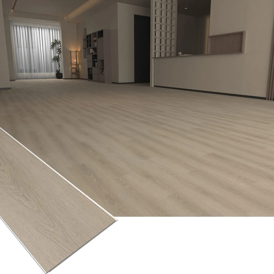 3D Embossed SPC Flooring Realistic Wood Grain Vinyl Tile 1