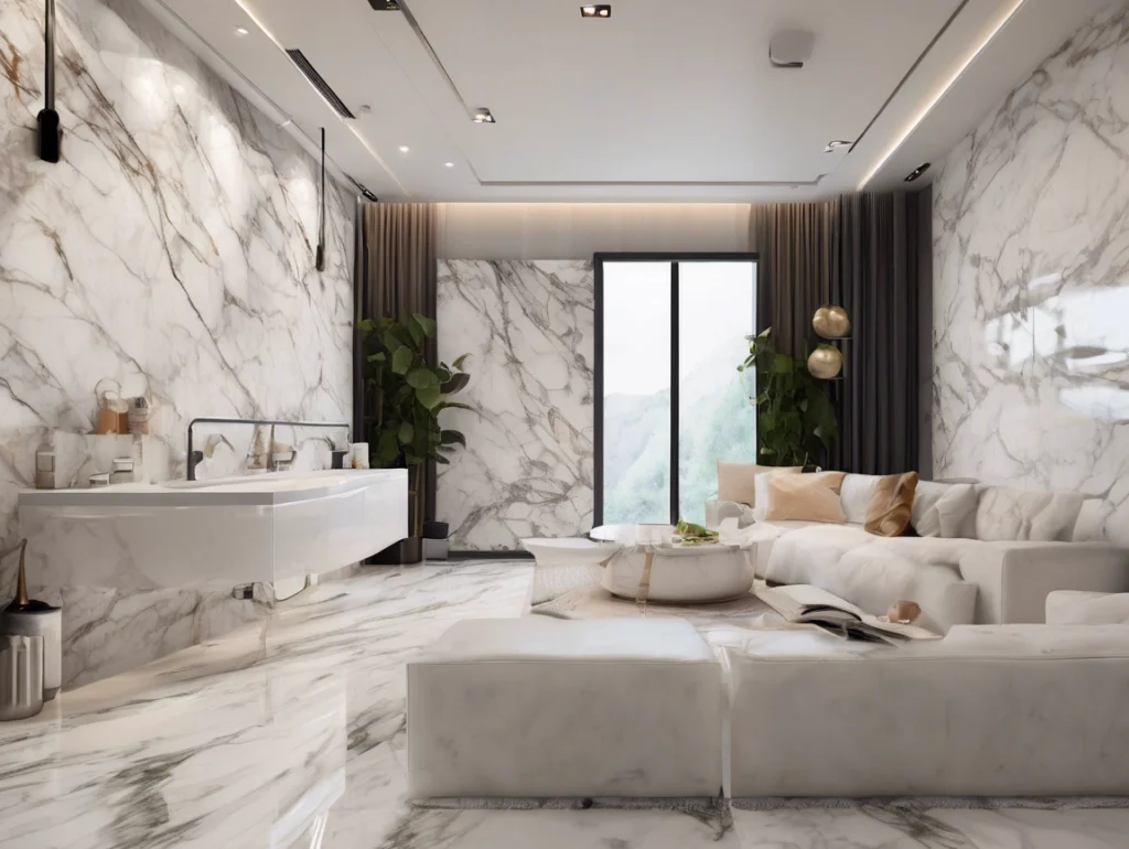 Pvc UV Marble Sheet For Interior Wall Decoration