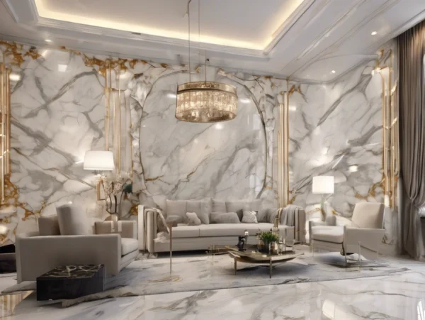 PVC UV Marble Sheet For Indoor Decoration