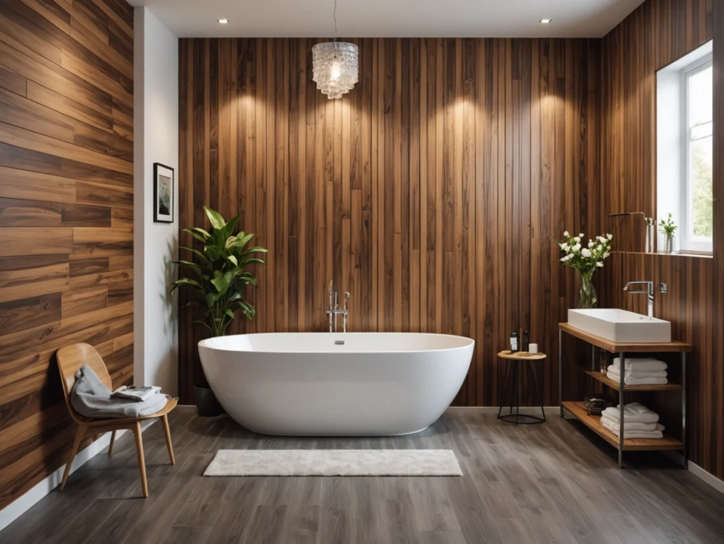 Wooden Grain PVC Wall Panels Decorative Interior Wall Cladding