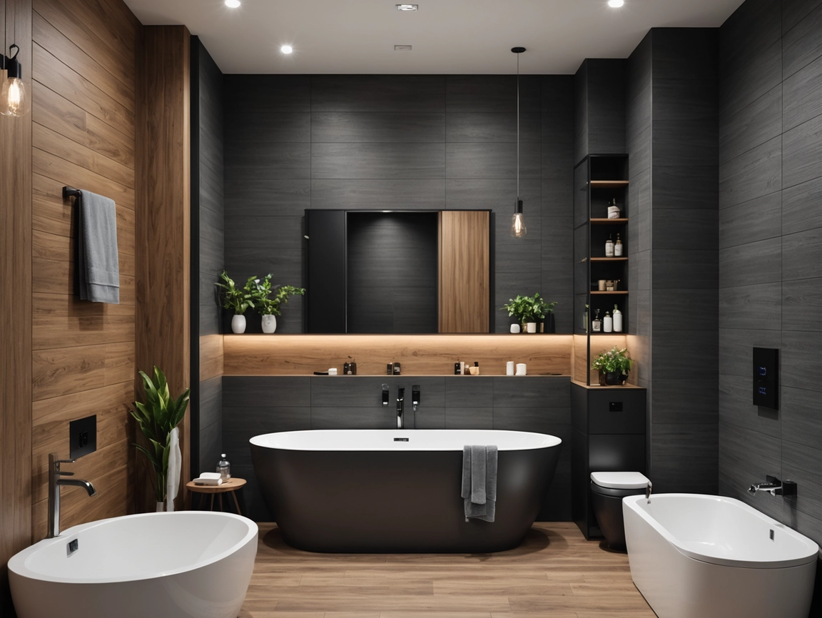 Modern WPC Wall Panel with PVC Film Indoor Waterproof