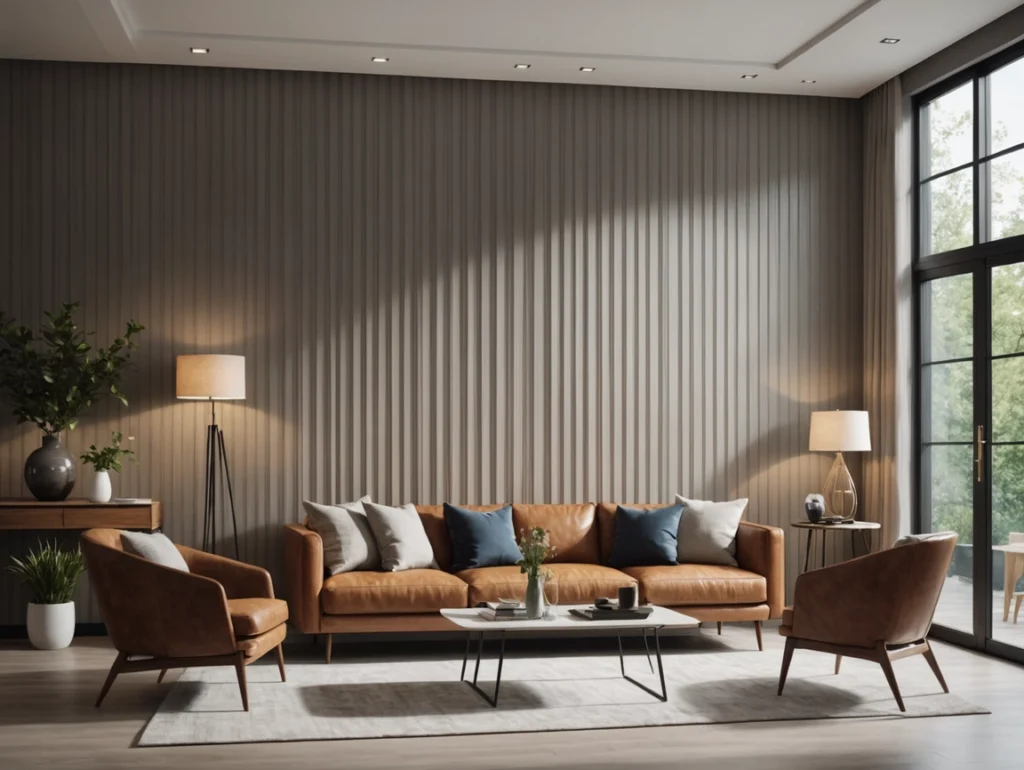 Actory Price Waterproof Eco-Friendly PVC WPC Fluted Wall Panel