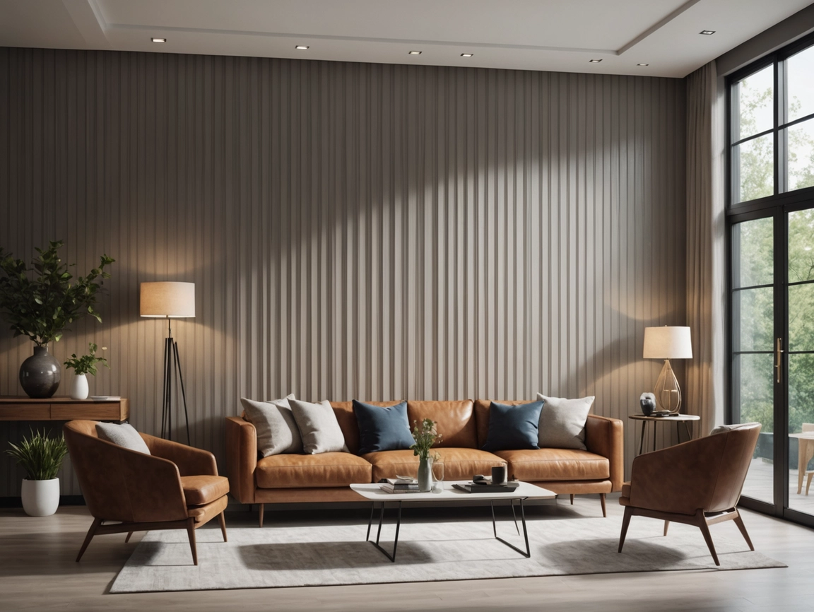 Actory Price Waterproof Eco-Friendly PVC WPC Fluted Wall Panel