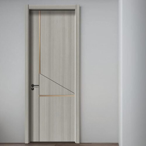 Custom Modern Indoor Water Proof Wood Door Design WPC