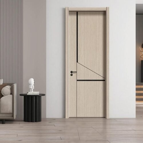 Custom Modern Indoor Water Proof Wood Door Design WPC 4