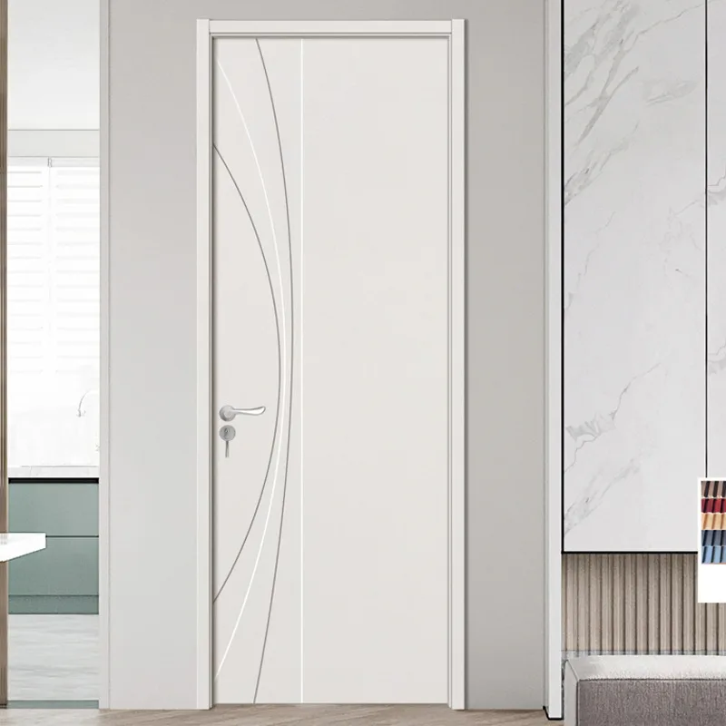 The Custom Modern Indoor Waterproof Wood Door Design WPC is a high-end interior door solution that blends aesthetics and practicality. Utilizing innovative wood-plastic composite materials, it combines the texture of solid wood with the durability that surpasses traditional wooden doors. Designed specifically for humid environments, it balances environmental friendliness with low maintenance, making it a perfect fit for modern homes and commercial spaces.
