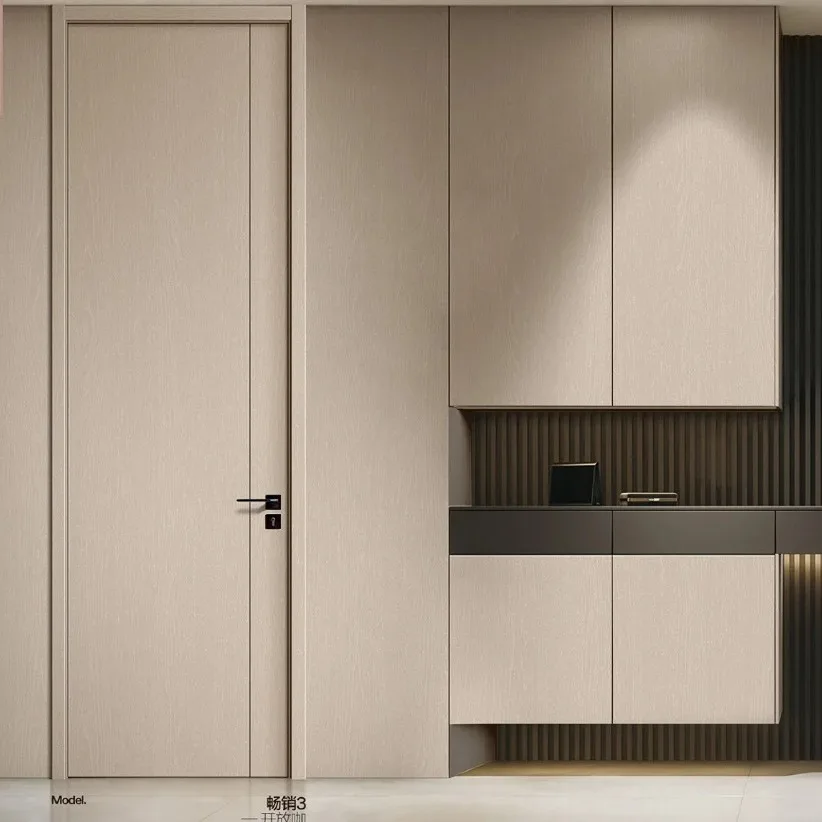 WPC Interior Door for Bedroom Hotel Finished Plastic Material 2