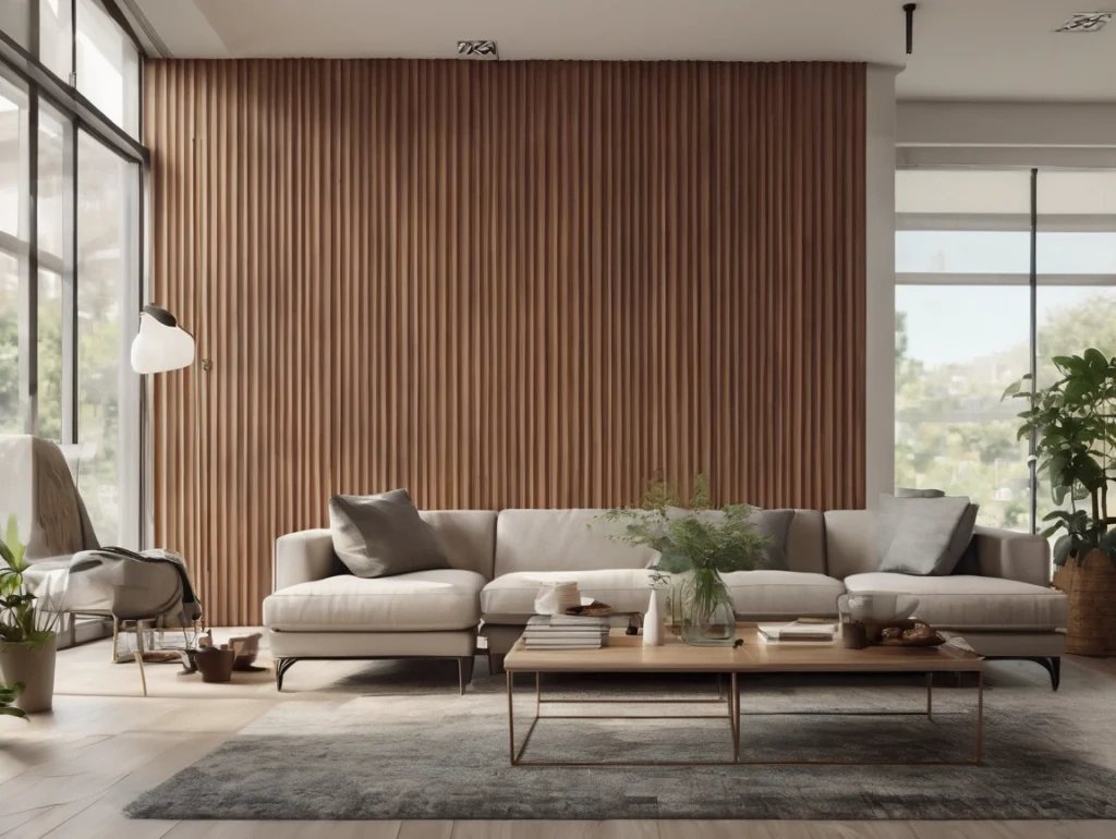 Wood Plastic Composite Fluted Decorative PVC/WPC Wall Panel