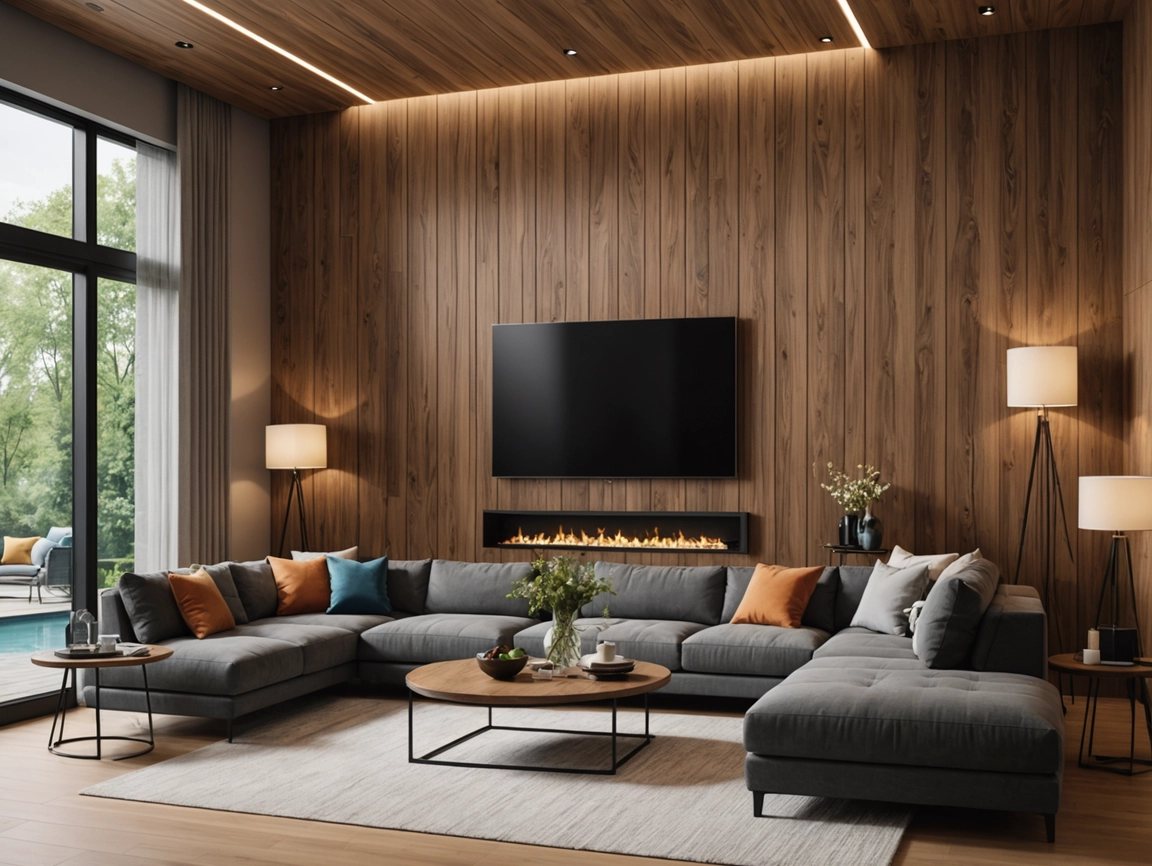 PVC Film Wood Plastic WPC Wall Panel for Decoration