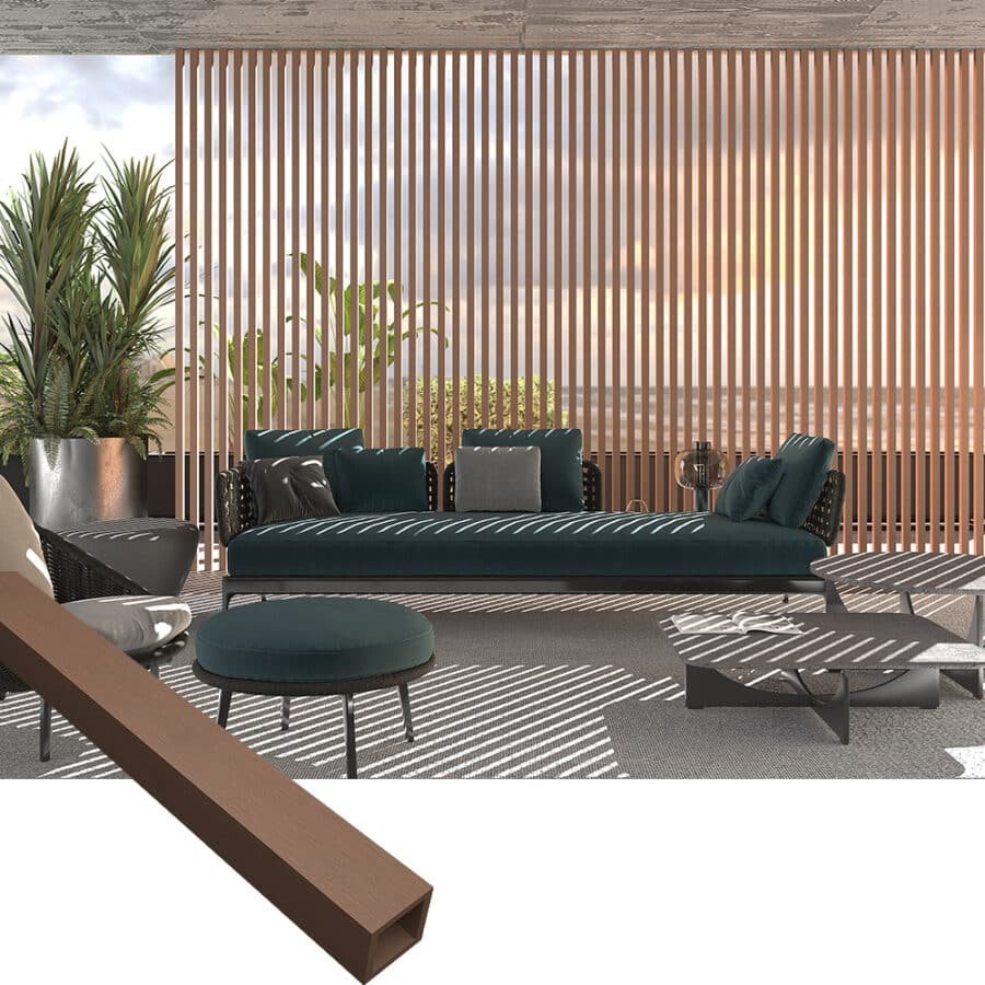 Wooden Color About WPC Timber Tube WTCTB-4530