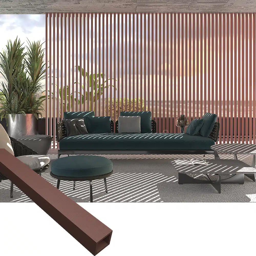 Wooden Color About WPC Timber Tube WTCTB-4530-4