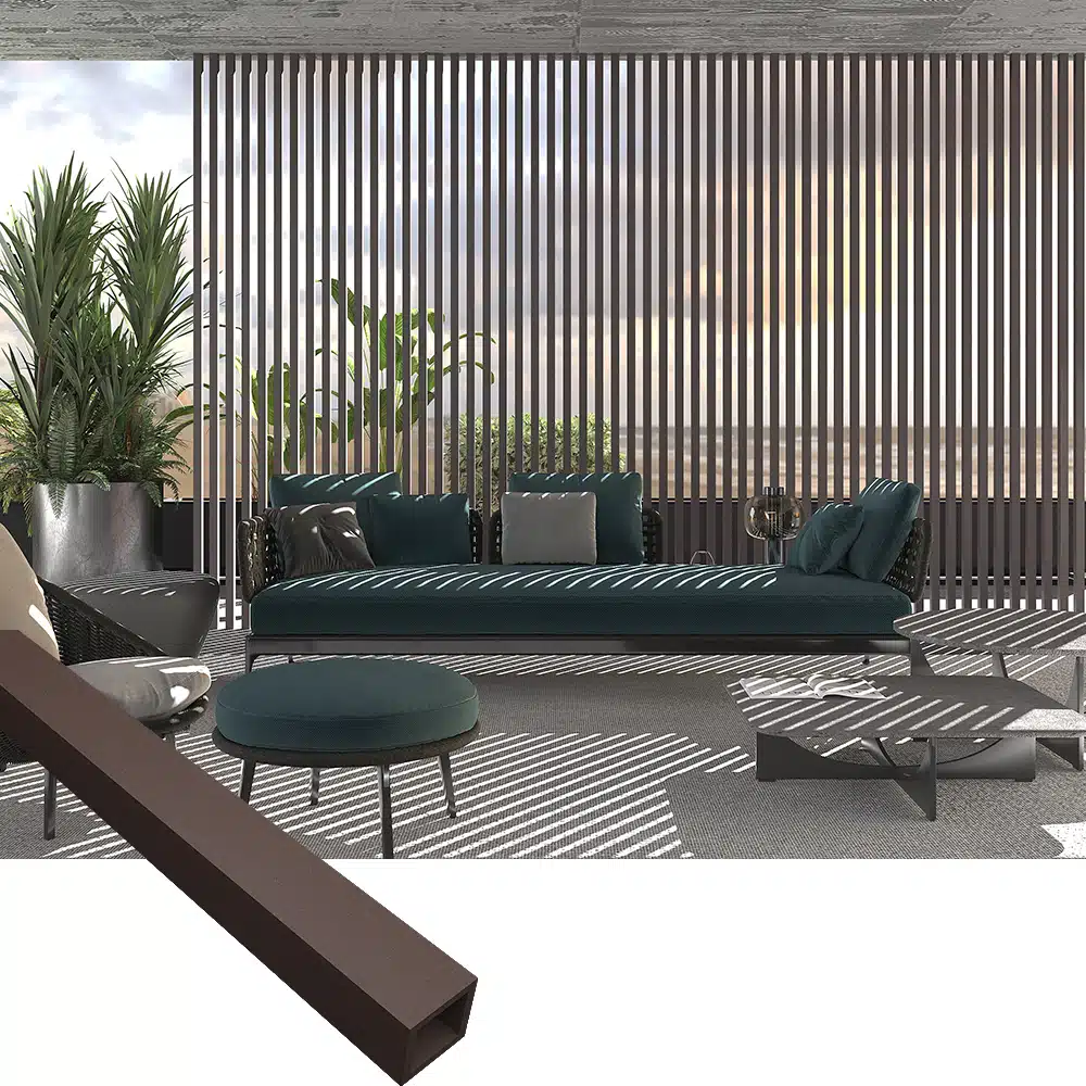 Wooden Color About WPC Timber Tube WTCTB-4530-5