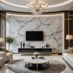 High Gloss Flexible 3D UV Coating PVC Marble Wall Panel