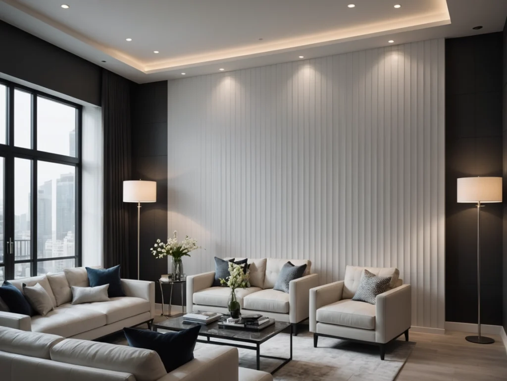 New Type 3D PVC Fluted Wall Panel Slat Wall Panel for Decoration