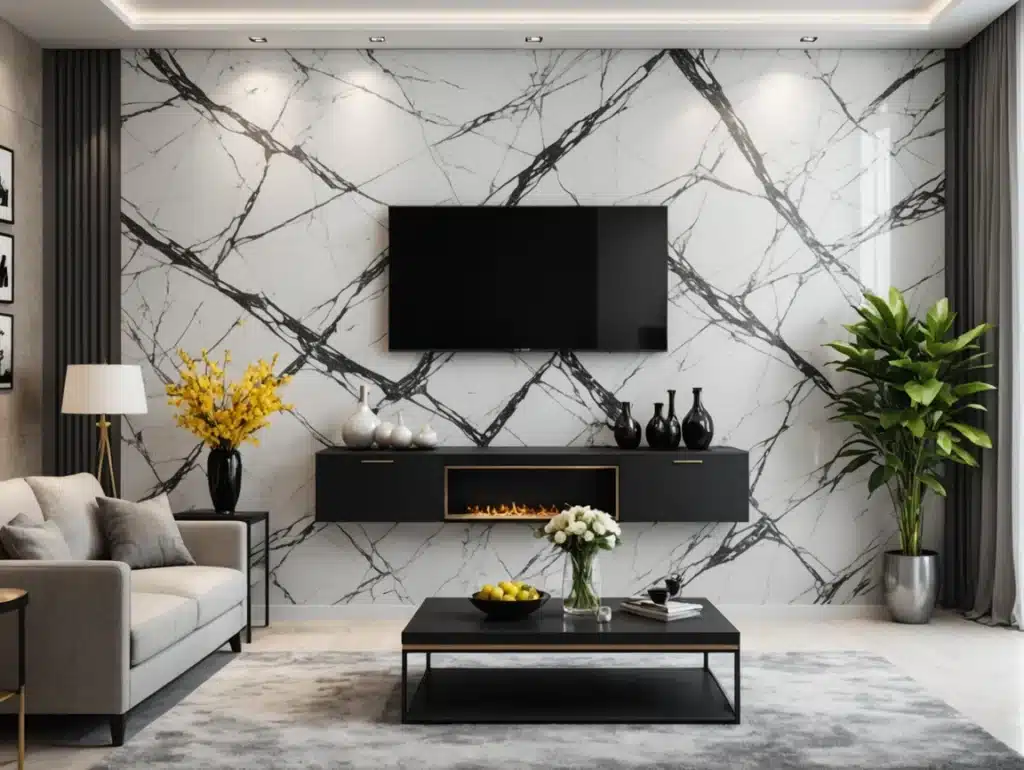 Marble Stone Design PVC Wall 3D Wall Stickers Wall Panel