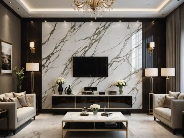 Premium Laminated PVc Wall Panel with Glossy Marble Finish Premium Laminated PVc Wall Panel with Glossy Marble Finish