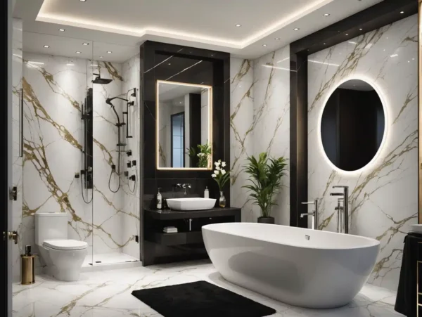 Waterproof PVC Wall Panel interior Decoration UV Marble Sheet