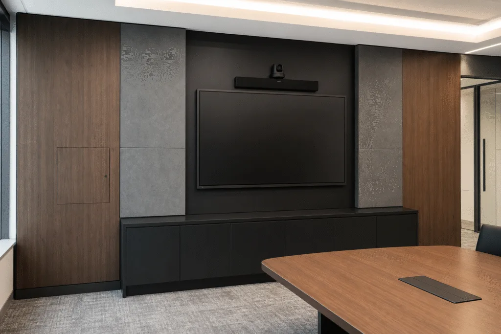Bamboo Charcoal Panels for Corporate Boardrooms: AV Walls, Lighting Accuracy, and Service Access