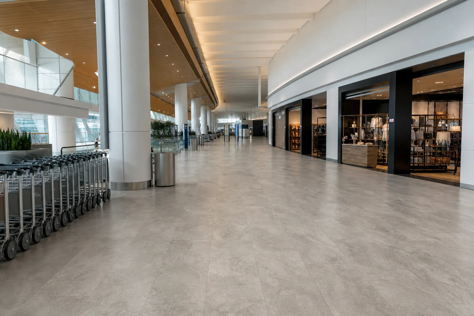 SPC Flooring for Airport Retail and Transit Terminals: Rolling Loads, Seam Control, and Phased Delivery
