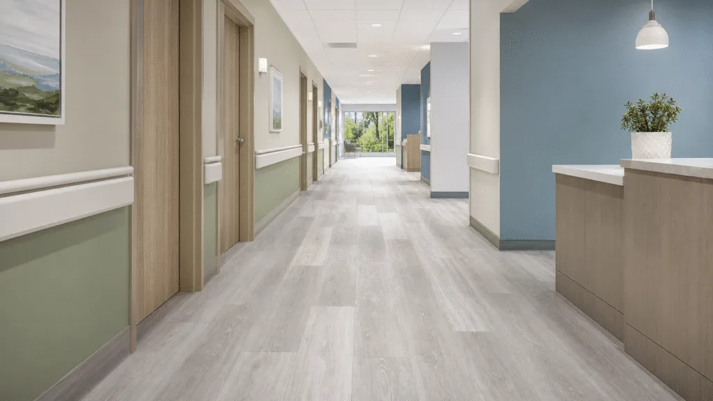 SPC Flooring for Healthcare and Education Corridors: Slip Resistance, Subfloor Tolerance, and Maintenance Planning